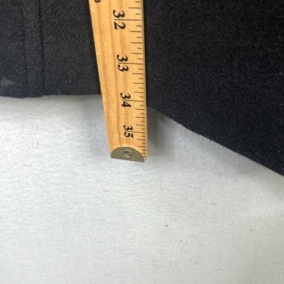 Old Navy Coat Womens 1X Plus Black Wool Blend Asymmetrical Zip Moto Zip Pockets - Picture 6 of 16